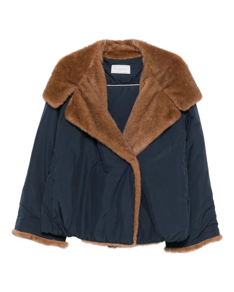 Antonelli Firenze Jacke mit Kragen aus Faux Fur - Blau Blau