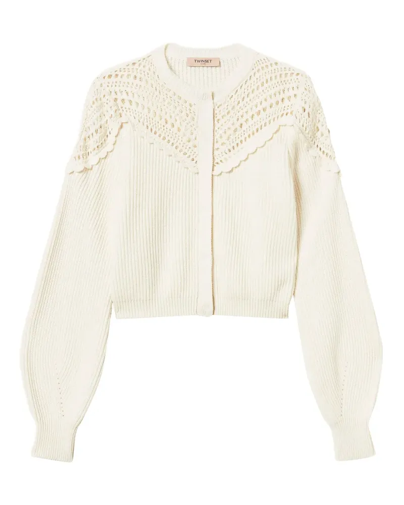 Twin-Set Gerippter Cardigan - Nude Nude
