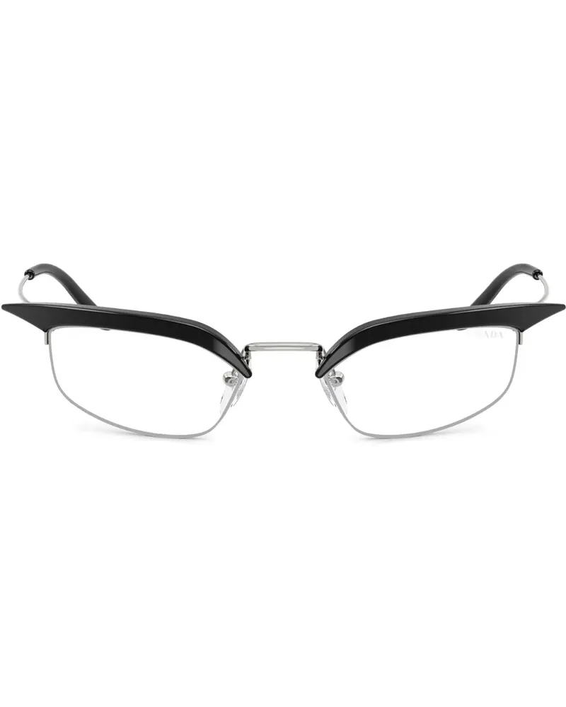 Prada Brille mit geometrischem Gestell - Schwarz Schwarz