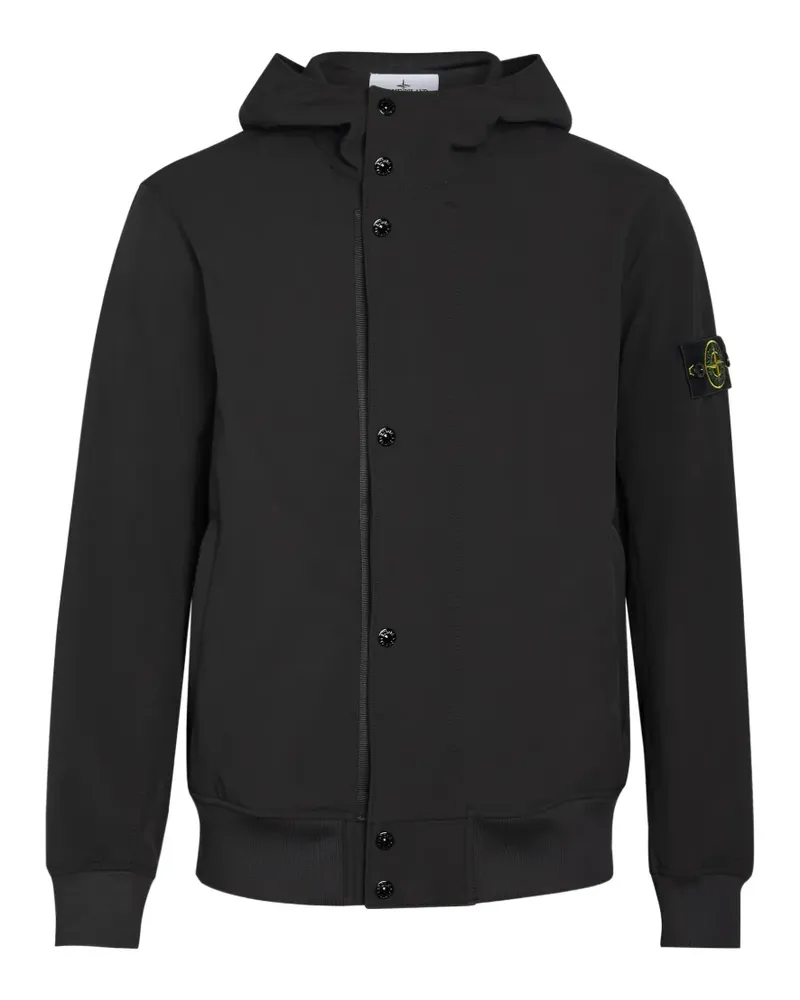 Stone Island Compass-patch hooded jacket - Schwarz Schwarz