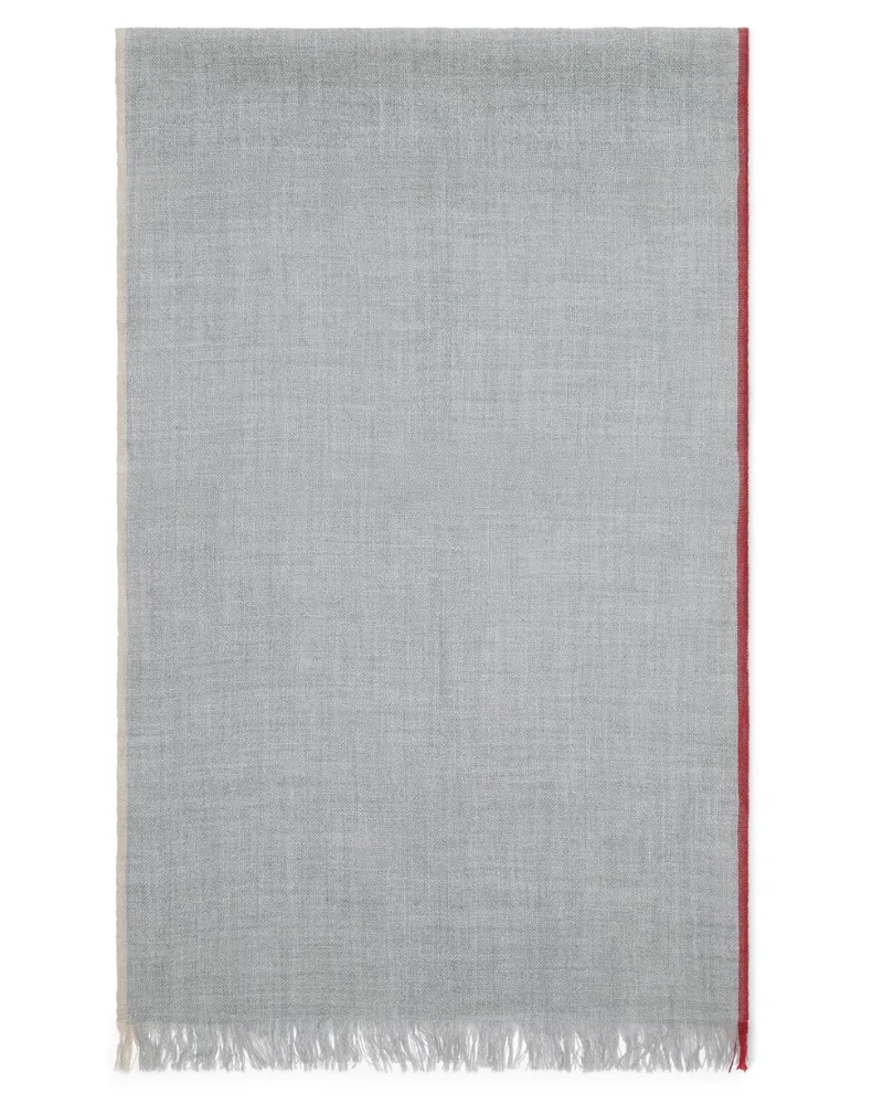 Brunello Cucinelli Schal mit Fransen - Grau Grau