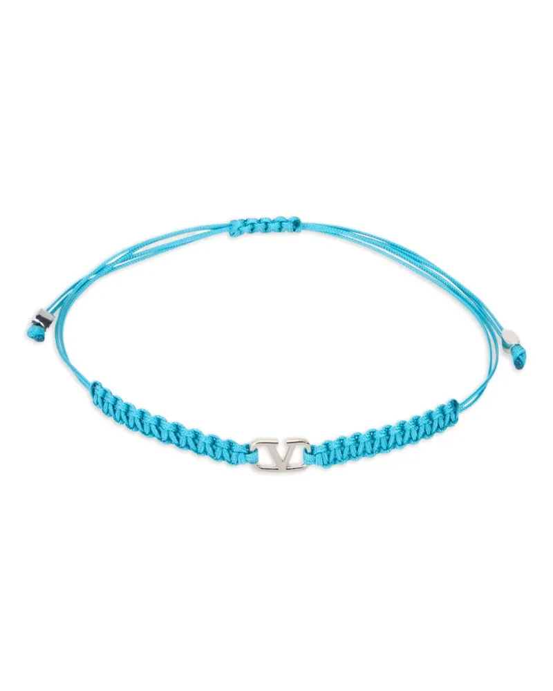 Valentino Garavani VLogo Signature cord bracelet - Blau Blau