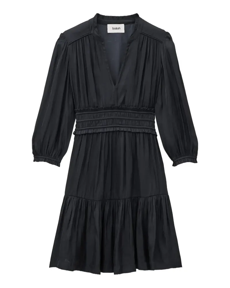 ba&sh Cyrilia long-sleeve mini dress - Blau Blau