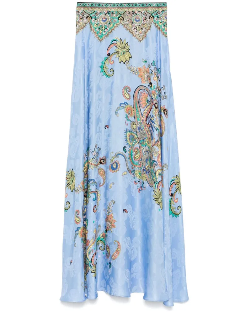 Etro Maxirock mit Paisley-Print - Blau Blau