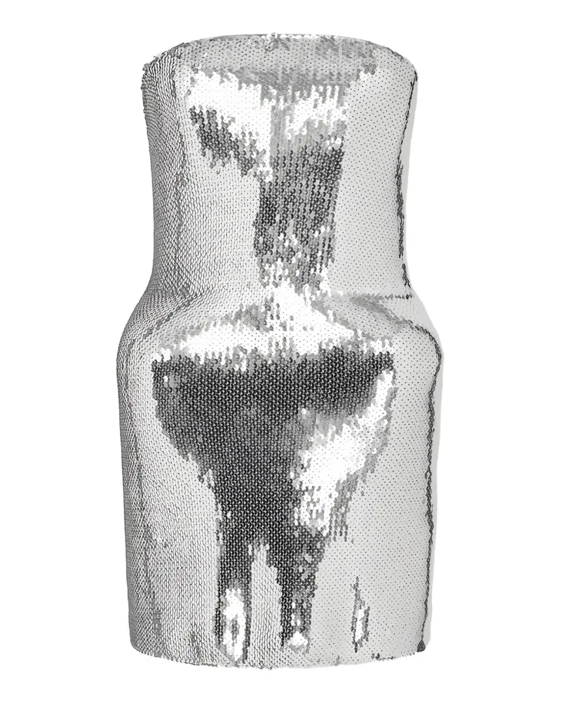 David Koma Asymmetrisches Kleid mit Kettendetails - Schwarz Schwarz