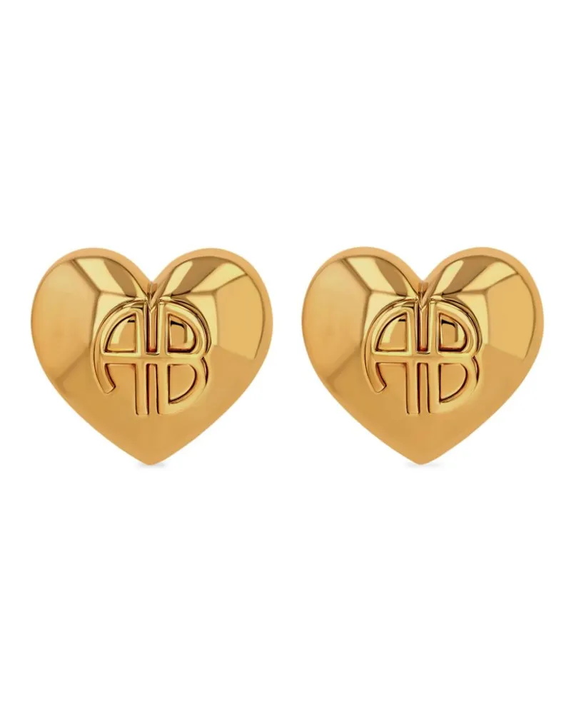 Anine Bing Chunky Heart Ohrringe - Gold Gold