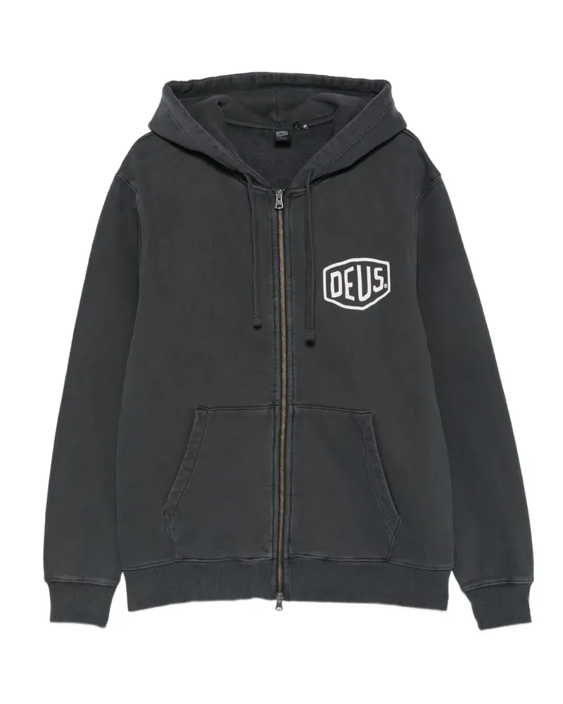 Deus Ex Machina Shield Hoodie mit Logo - Schwarz Schwarz