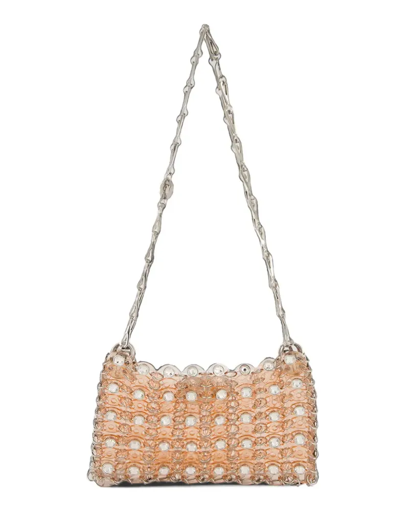 Paco Rabanne mini 1969 Nano crystal-embellished shoulder bag - Orange Orange