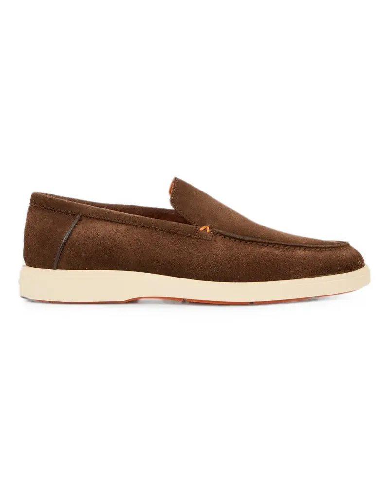 Santoni suede slip-on loafers - Braun Braun