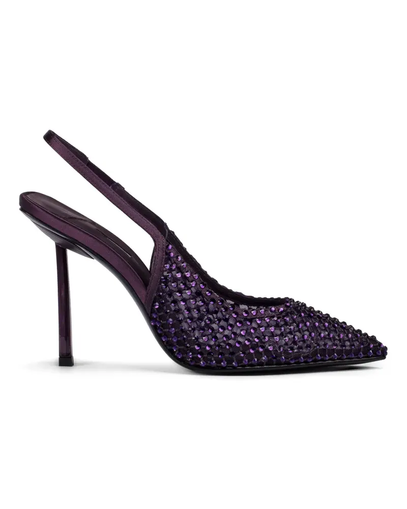 Le Silla Gilda Slingback-Pumps mit Kristallen 110mm - Violett Violett