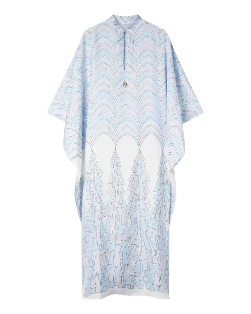 Emilio Pucci Baiadera Seidenkaftan mit Print - Blau Blau