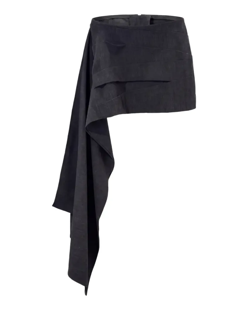 Des Phemmes asymmetric draped skirt - Grau Grau