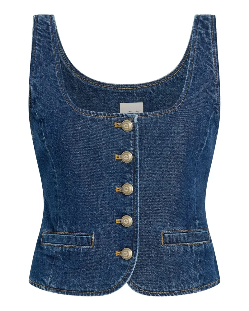 Cinq à Sept Rowena button-up denim top - Blau Blau