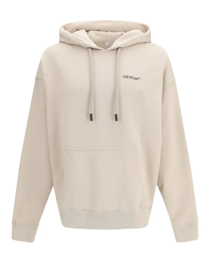 OFF-WHITE Arrows logo-print hoodie - Nude Nude