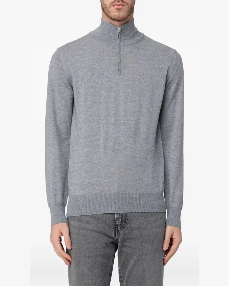 Brooksfield half-zip long-sleeve sweater - Grau Grau