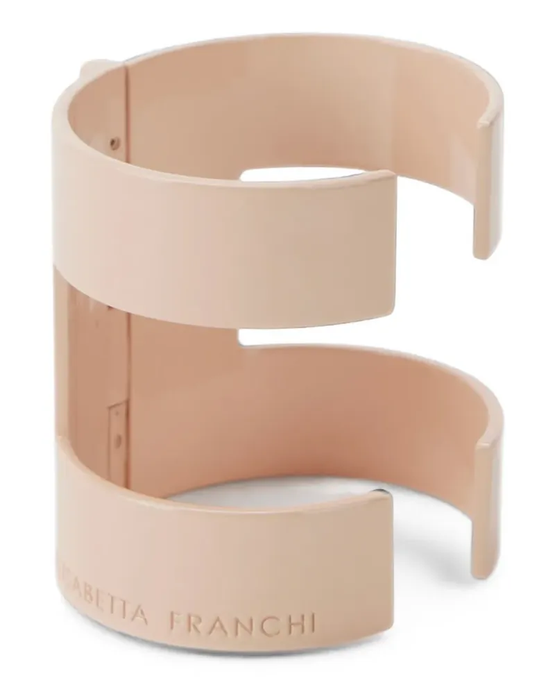 Elisabetta Franchi Festes Armband mit Logo - Nude Nude