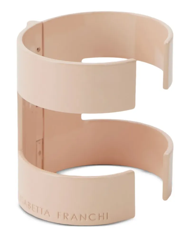Elisabetta Franchi Festes Armband mit Logo - Nude Nude