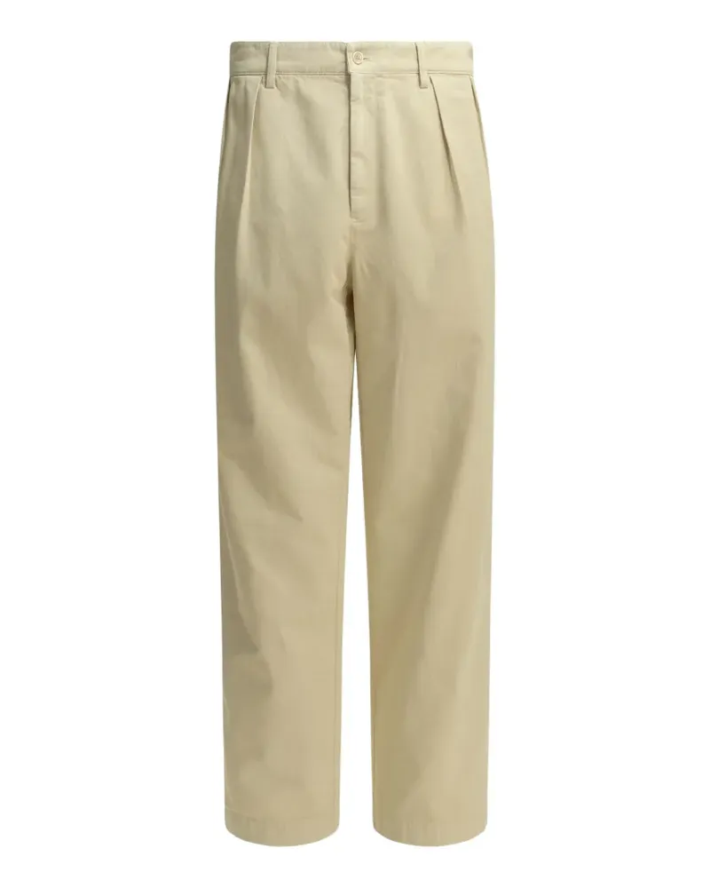 Prada pleated cotton trousers - Nude Nude