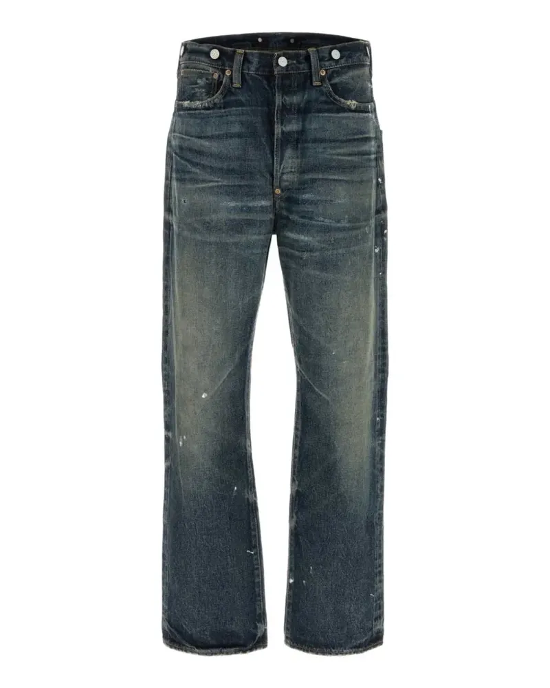 Junya Watanabe Jeans in Distressed-Optik - Blau Blau