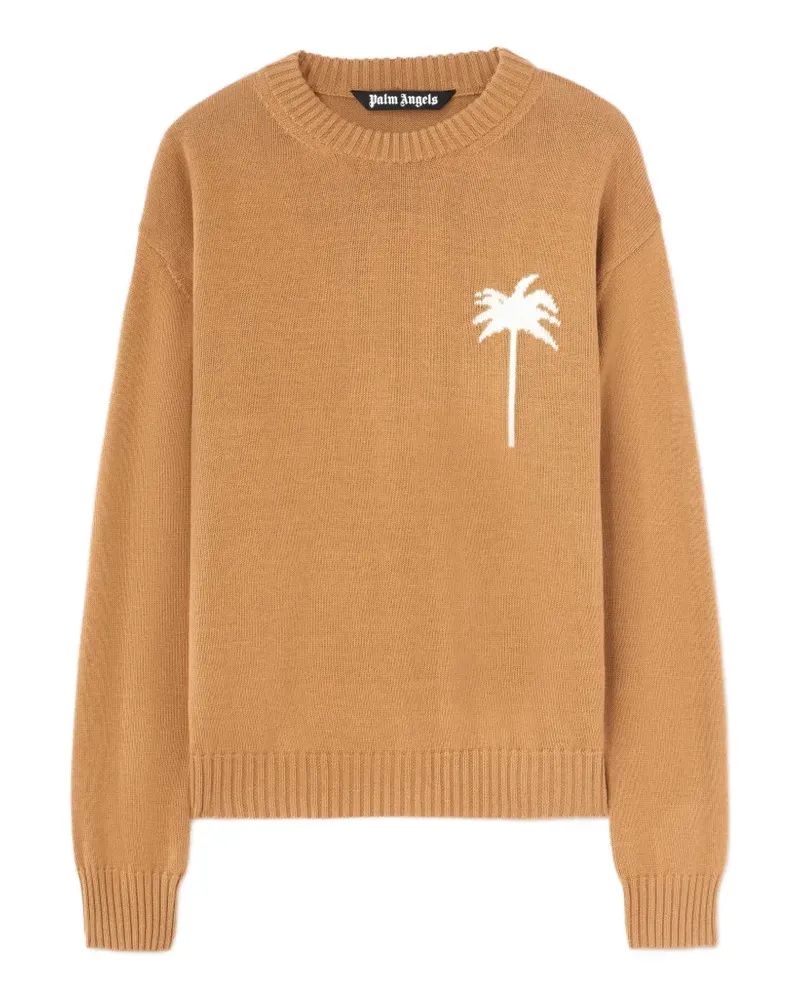 Palm Angels Pullover mit Palmenstrick - Nude Nude