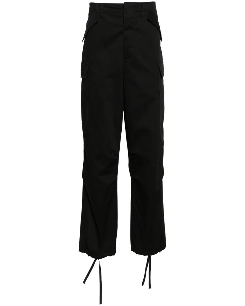 MSGM Cargohose mit weitem Bein - Schwarz Schwarz