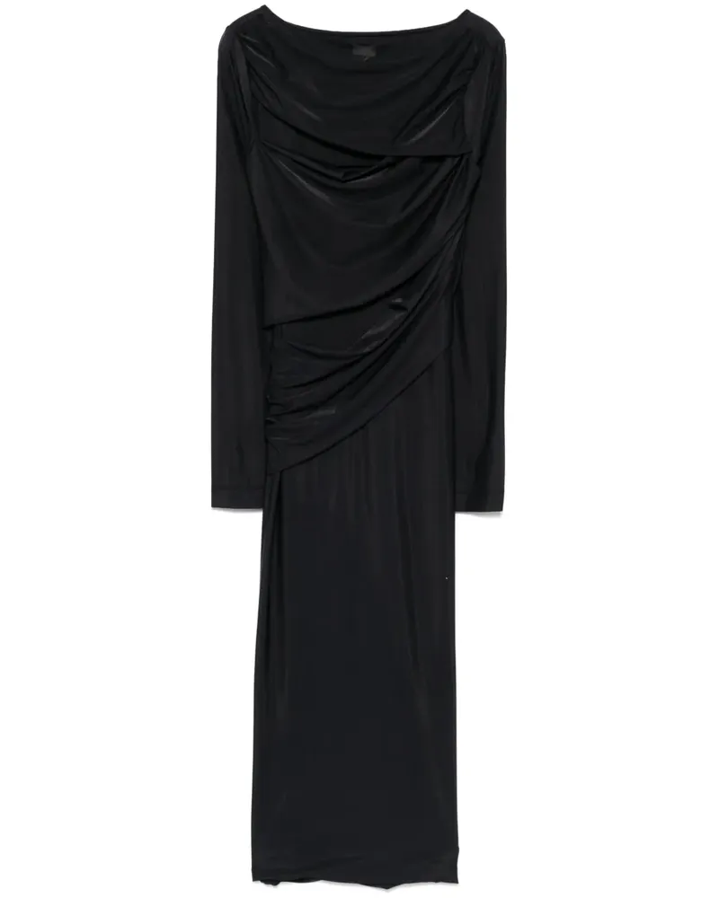 Pinko Gerafftes Kleid - Schwarz Schwarz