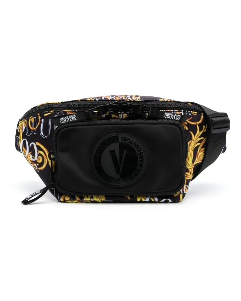 Versace Jeans Gürteltasche mit Barocco-Print - Schwarz Schwarz