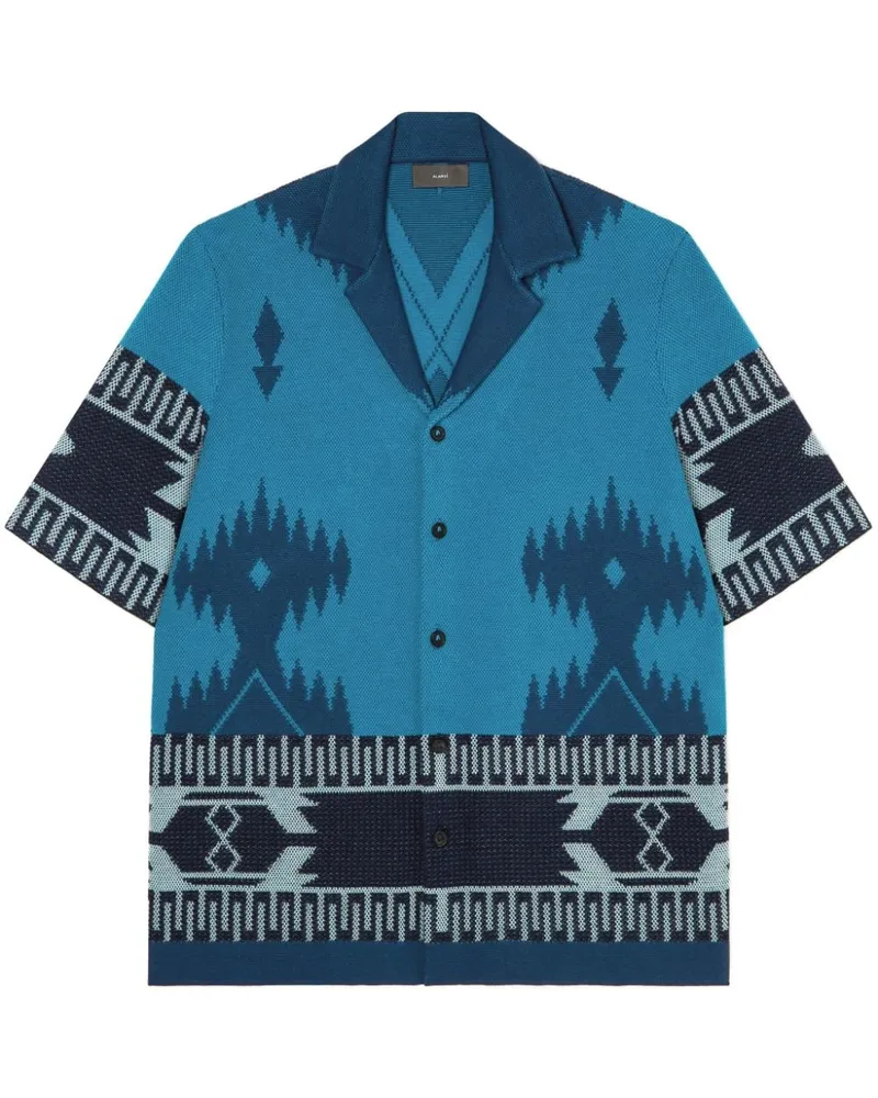 Alanui Icon Jacquard-Hemd - Blau Blau