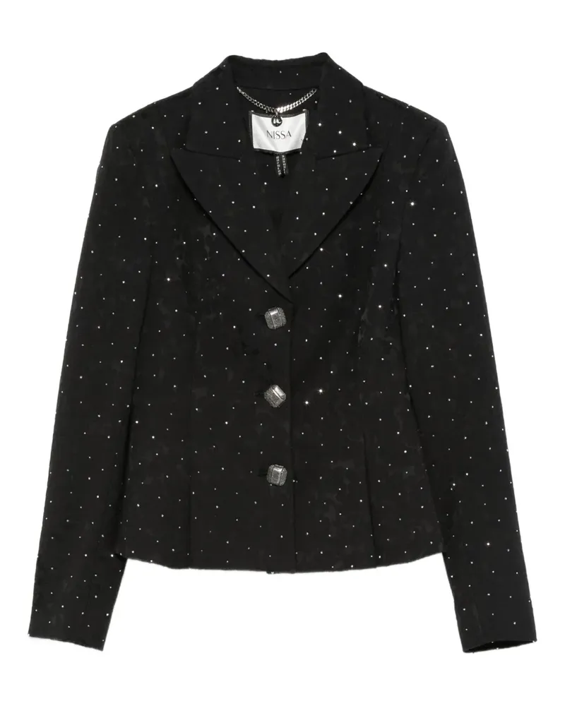 NISSA Verzierte Jacke mit Knopfdetail - Schwarz Schwarz
