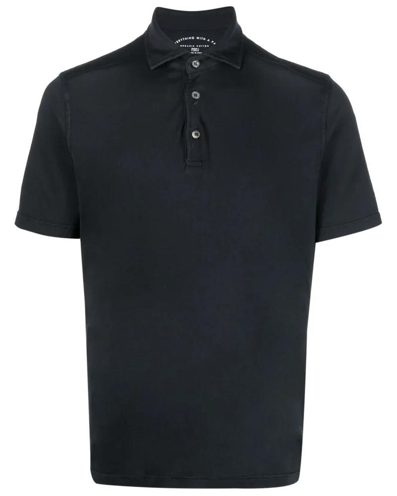 Fedeli Klassisches Poloshirt Schwarz