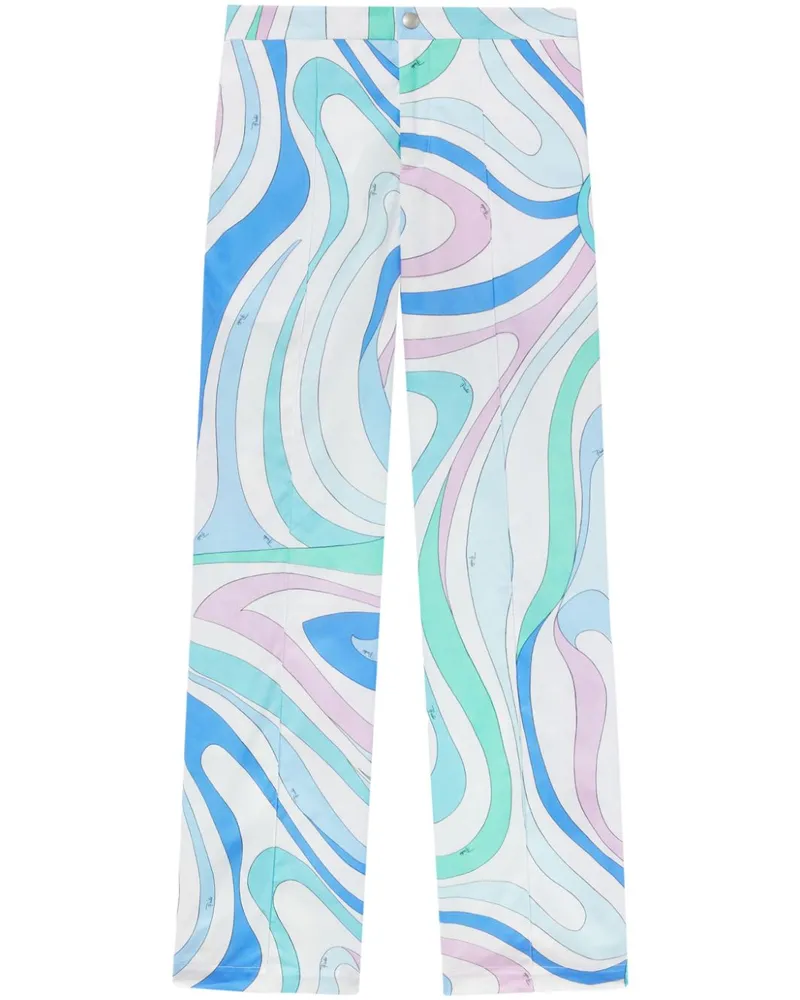 Emilio Pucci Cropped-Top mit Print - Blau Blau