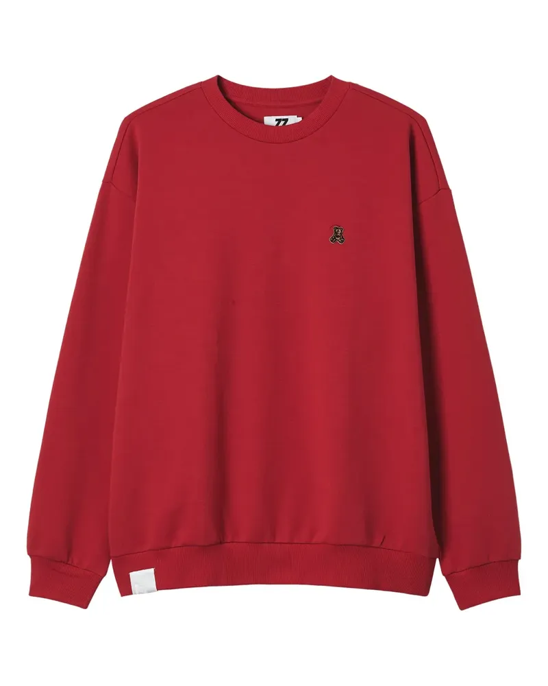 Izzue Rundhals-Sweatshirt mit Bärenstickerei - Rot Rot