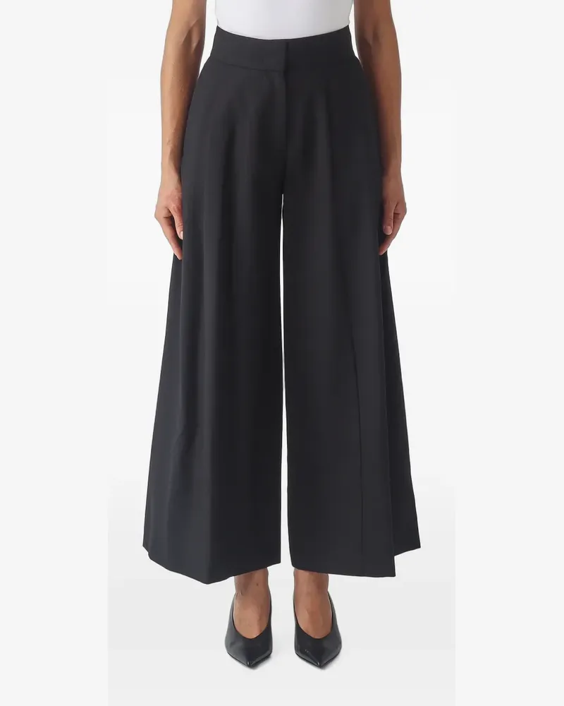 MEIMEIJ pleated palazzo pants - Schwarz Schwarz