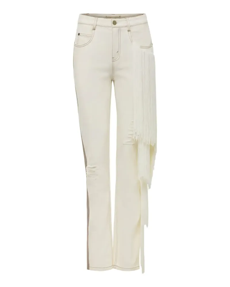 Hellessy Distressed-Jeans mit Fransen - Nude Nude