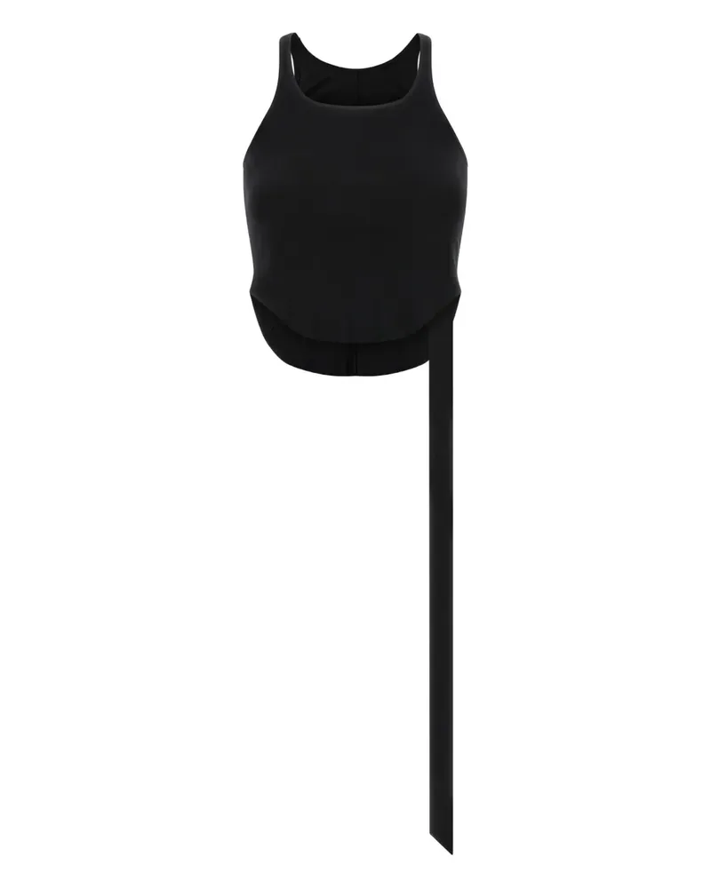 DRKSHDW by Rick Owens Ungesäumtes Tanktop mit Schleifendetail - Schwarz Schwarz