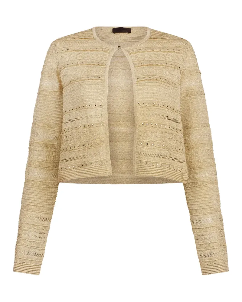 Liu Jo openwork button cardigan - Nude Nude