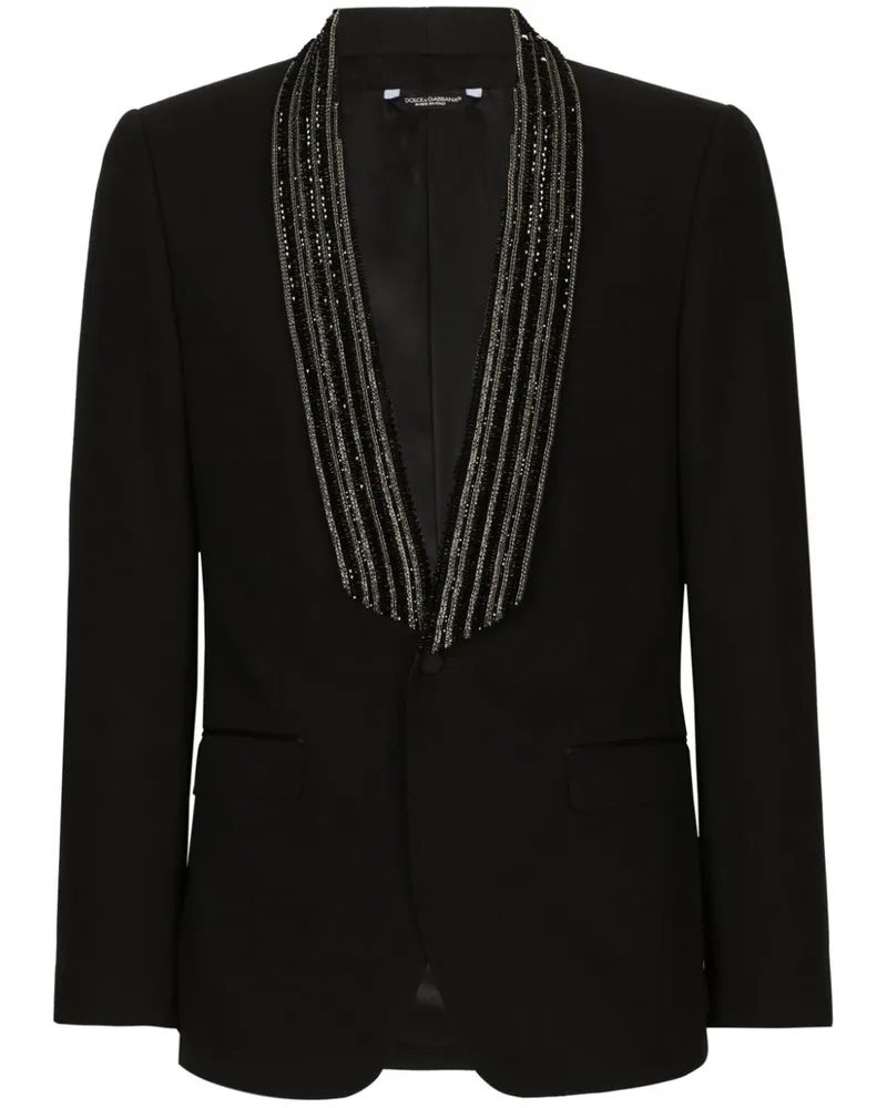Dolce & Gabbana Sakko mit Pailletten - Schwarz Schwarz