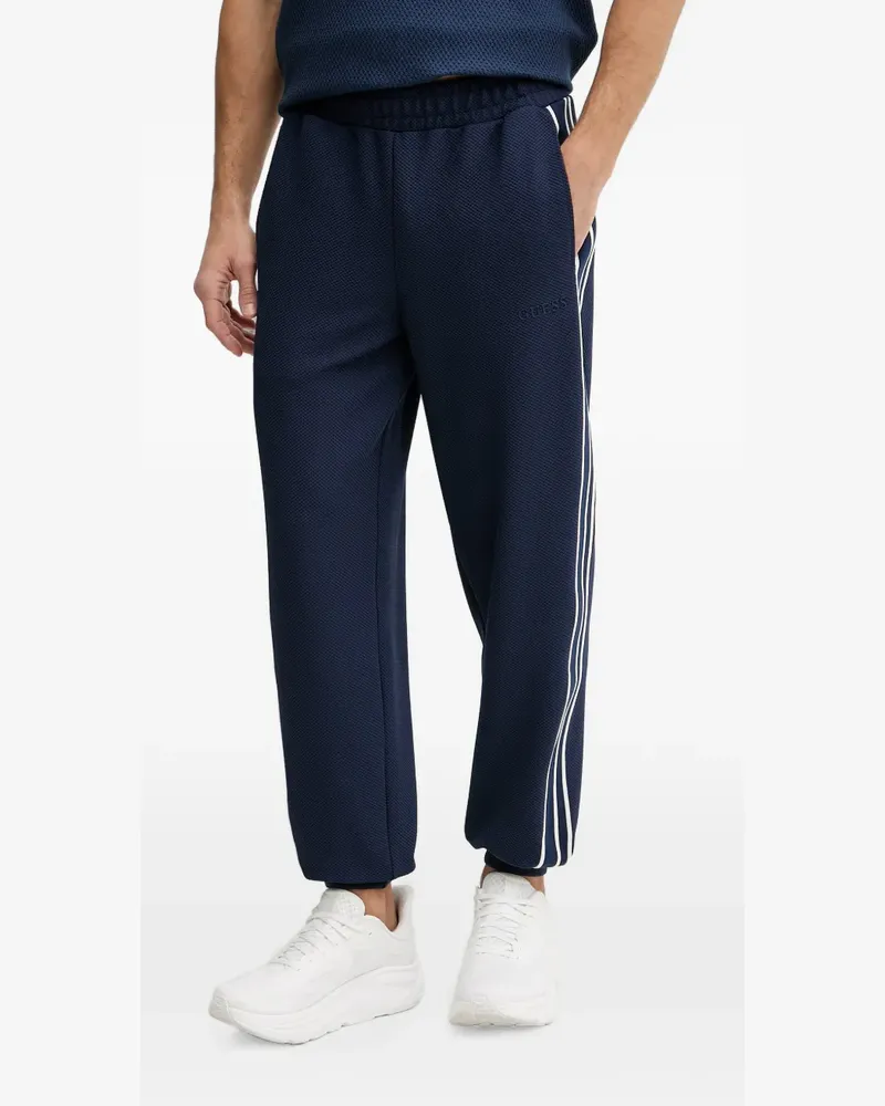 Guess side-stripe track pants - Blau Blau