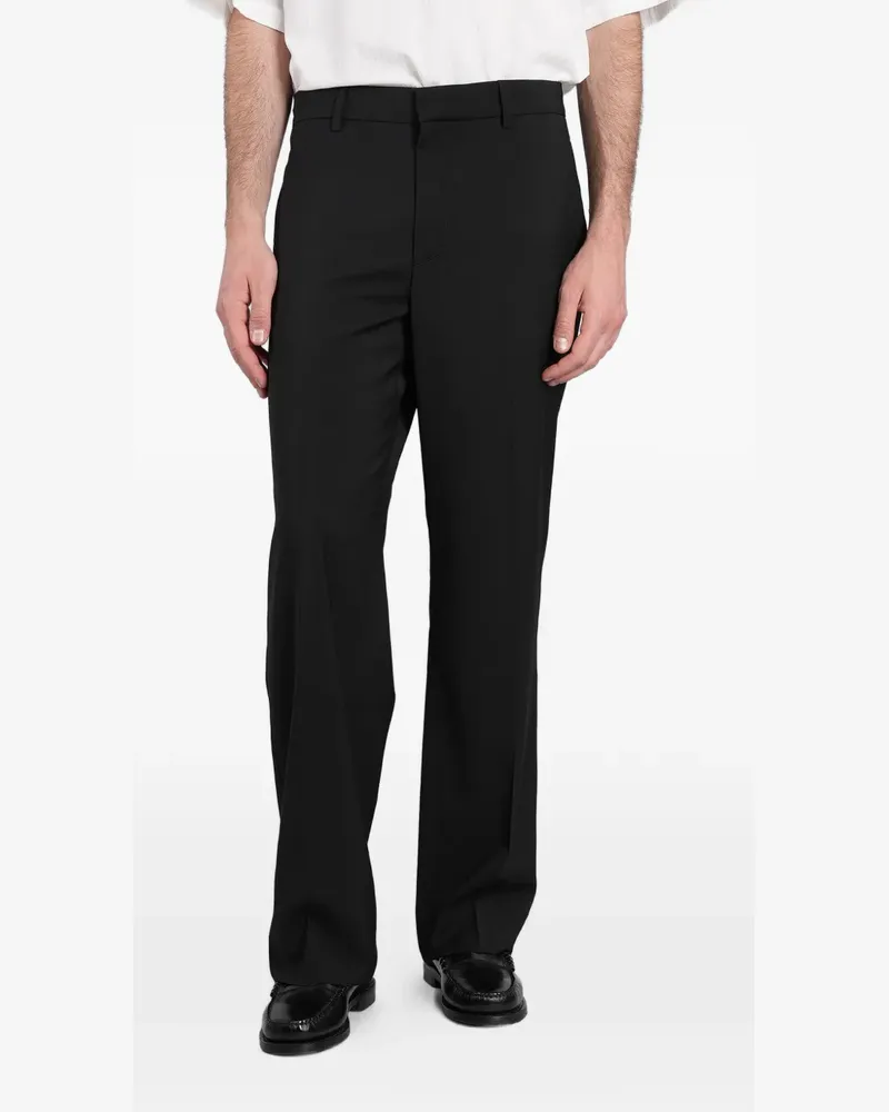 BARENA pressed-crease straight-leg trousers - Schwarz Schwarz