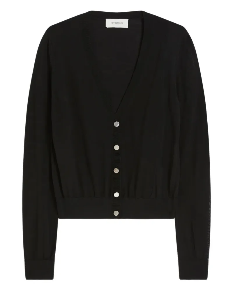 SPORTMAX Fein gestrickter Cardigan - Schwarz Schwarz