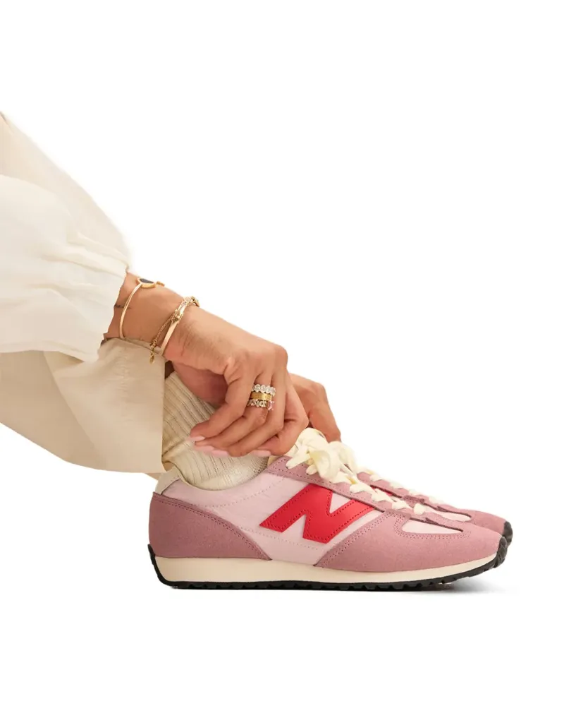 New Balance 471 suede-panelled sneakers - Rosa Rosa