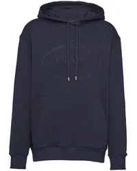 Prada Hoodie mit Logo-Print Blau