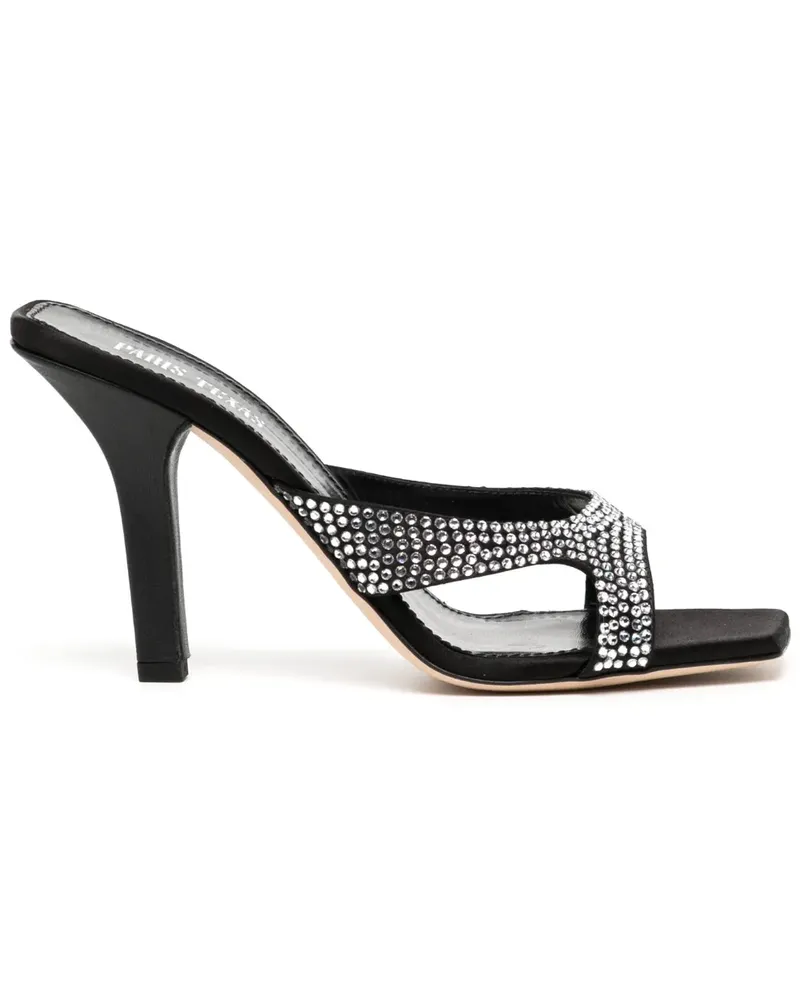 Paris Texas Mules mit Kristallen - Schwarz Schwarz