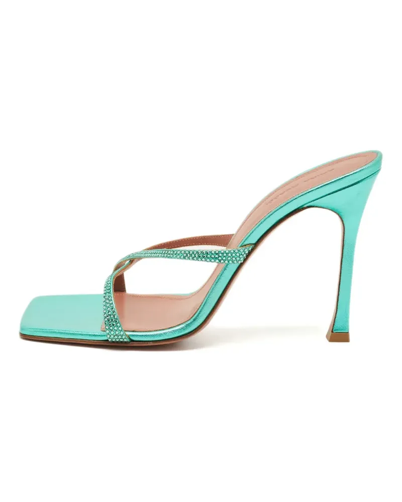 Amina Muaddi Adriana Sandalen mit Kristallen - Blau Blau