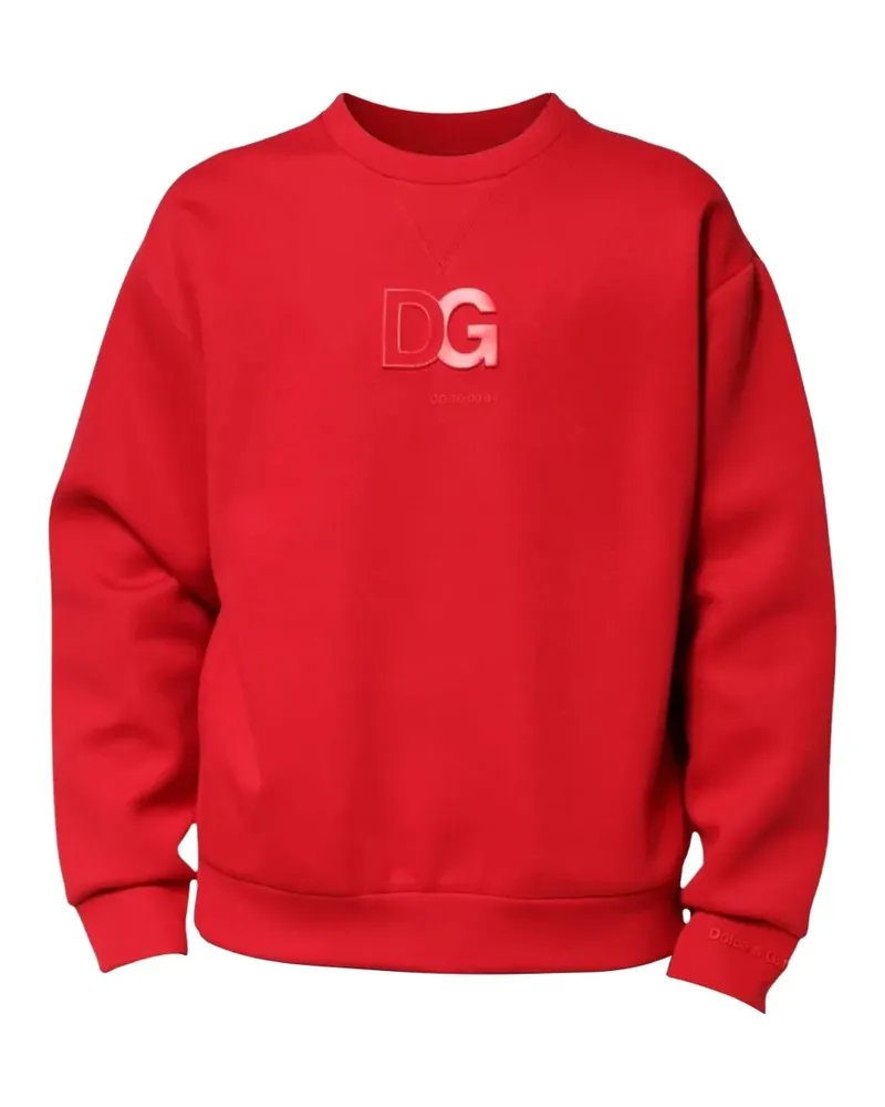 Dolce & Gabbana Sweatshirt mit 3D-Logo - Rot Rot