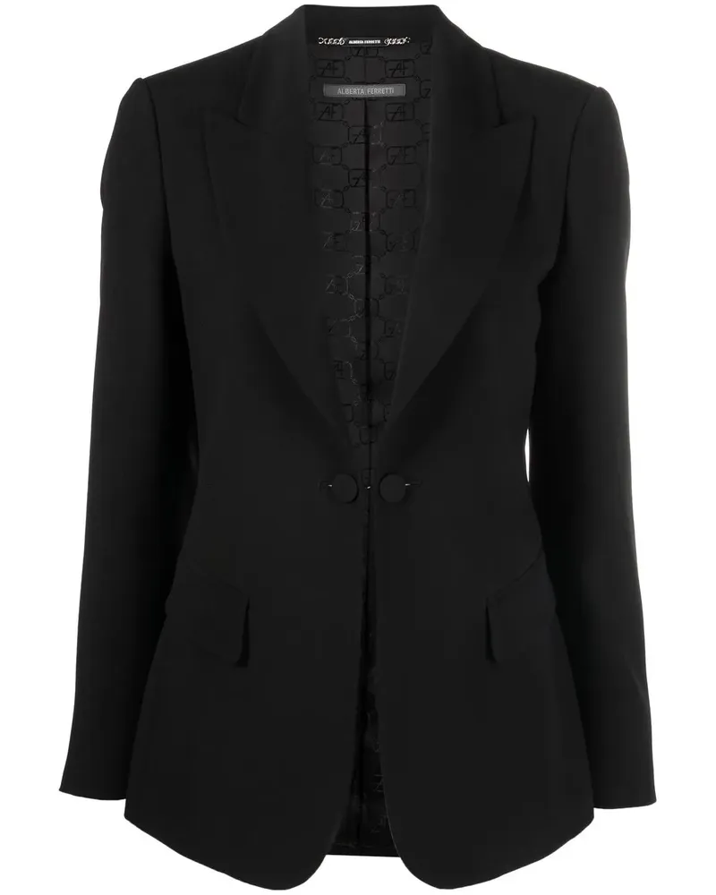 Alberta Ferretti Blazer mit steigendem Revers - Schwarz Schwarz