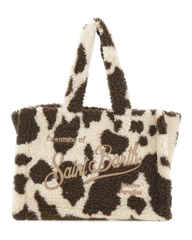 MC2 Saint Barth logo-embroidered tote bag - Nude Nude