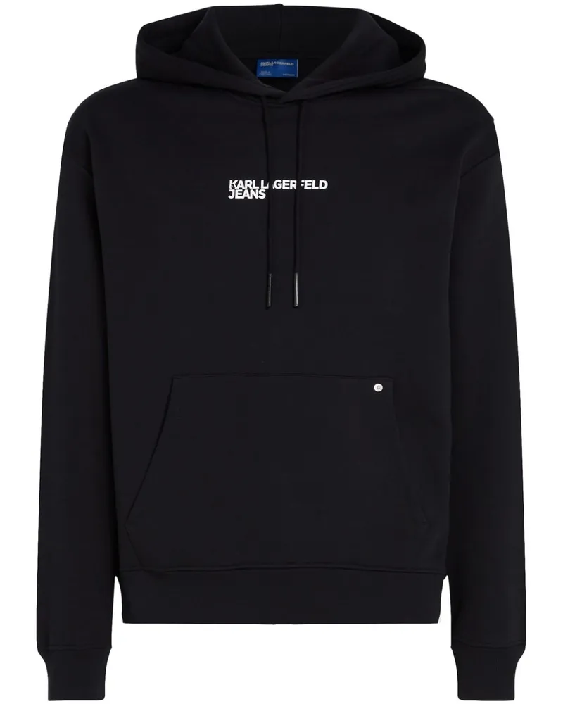 Karl Lagerfeld Hoodie mit grafischem Print Schwarz