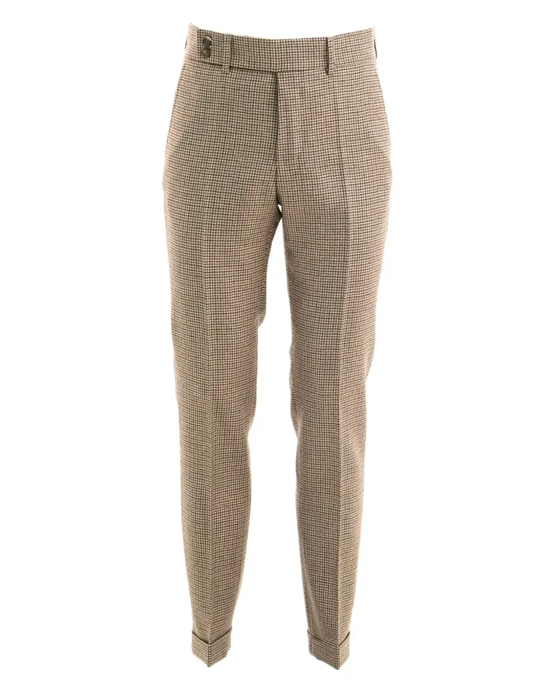 Incotex Hose mit Hahnentrittmuster - Nude Nude