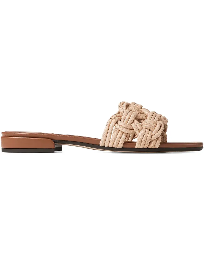 Jimmy Choo Flache Chara Sandalen - Nude Nude